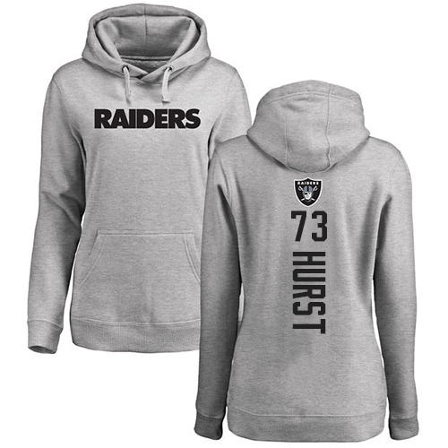 Men Oakland Raiders Ash Maurice Hurst Backer NFL Football #73 Pullover Hoodie Sweatshirts->youth nfl jersey->Youth Jersey